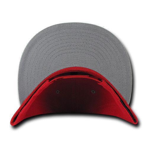 Decky Trendy Flat Bill Snapback Baseball 6 Panel Caps Hats Unisex-350-351-BLACK-