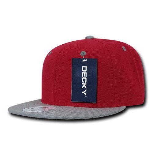 Decky Trendy Flat Bill Snapback Baseball 6 Panel Caps Hats Unisex-350-351-BLACK-