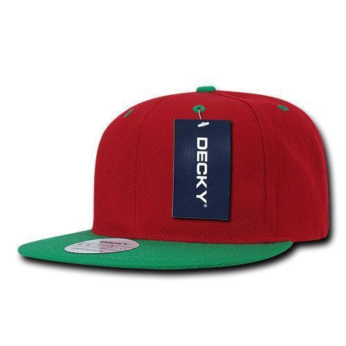 Decky Trendy Flat Bill Snapback Baseball 6 Panel Caps Hats Unisex-350-351-BLACK-