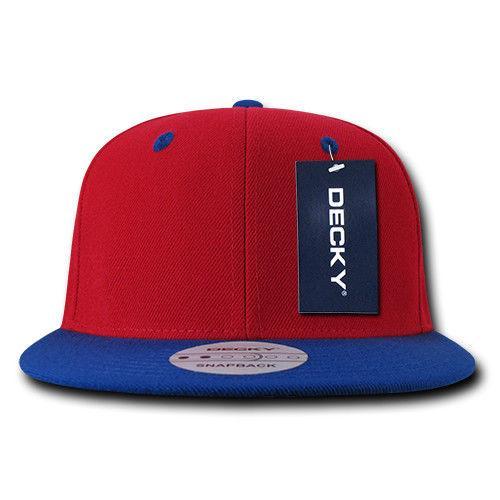 Decky Trendy Flat Bill Snapback Baseball 6 Panel Caps Hats Unisex-350-351-BLACK-