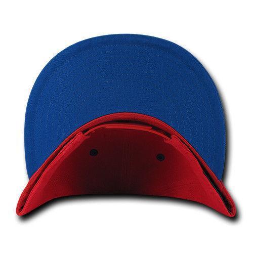 Decky Trendy Flat Bill Snapback Baseball 6 Panel Caps Hats Unisex-350-351-BLACK-