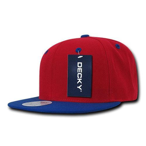 Decky Trendy Flat Bill Snapback Baseball 6 Panel Caps Hats Unisex-350-351-BLACK-
