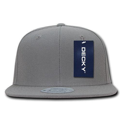 Decky Trendy Flat Bill Snapback Baseball 6 Panel Caps Hats Unisex-350-351-BLACK-