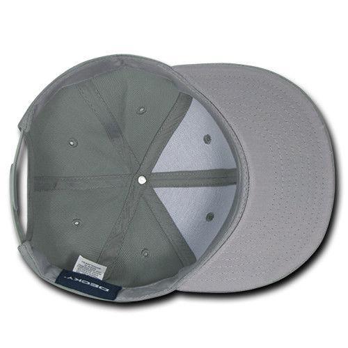 Decky Trendy Flat Bill Snapback Baseball 6 Panel Caps Hats Unisex-350-351-BLACK-
