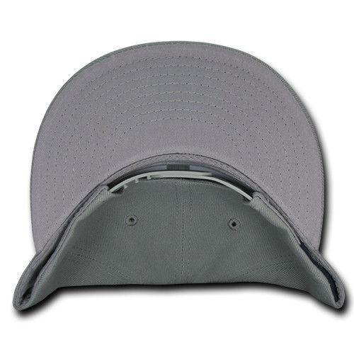Decky Trendy Flat Bill Snapback Baseball 6 Panel Caps Hats Unisex-350-351-BLACK-