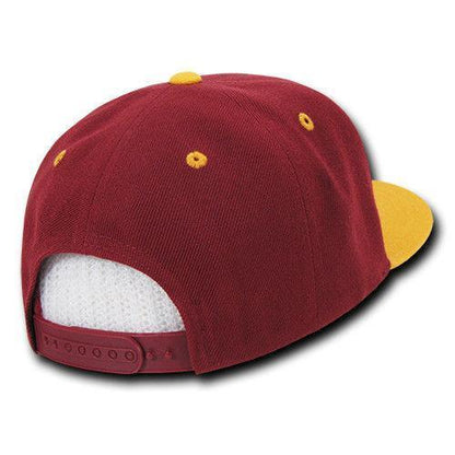 Decky Trendy Flat Bill Snapback Baseball 6 Panel Caps Hats Unisex-350-351-BLACK-