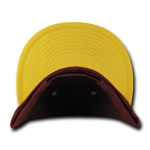 Decky Trendy Flat Bill Snapback Baseball 6 Panel Caps Hats Unisex-350-351-BLACK-