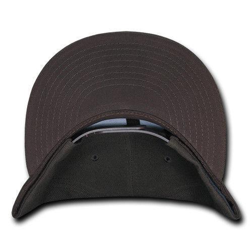 Decky Trendy Flat Bill Snapback Baseball 6 Panel Caps Hats Unisex-350-351-BLACK-