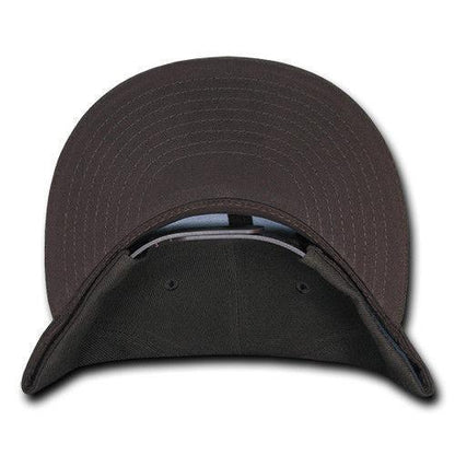 Decky Trendy Flat Bill Snapback Baseball 6 Panel Caps Hats Unisex-350-351-BLACK-