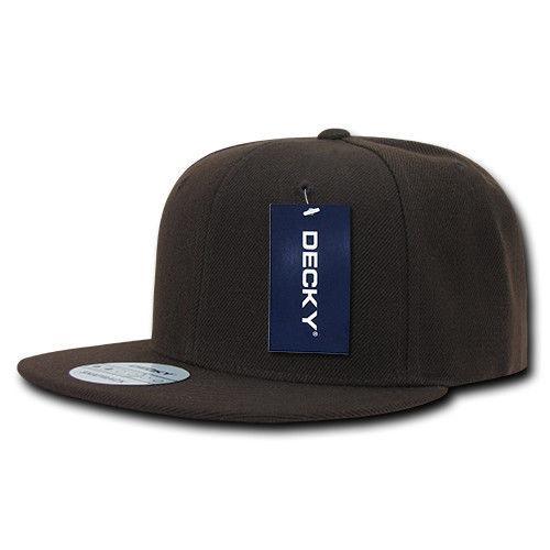 Decky Trendy Flat Bill Snapback Baseball 6 Panel Caps Hats Unisex-350-351-BLACK-