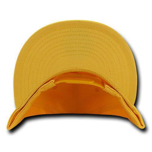 Decky Trendy Flat Bill Snapback Baseball 6 Panel Caps Hats Unisex-350-351-BLACK-