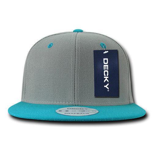 Decky Trendy Flat Bill Snapback Baseball 6 Panel Caps Hats Unisex-350-351-BLACK-
