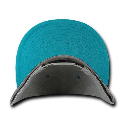 Decky Trendy Flat Bill Snapback Baseball 6 Panel Caps Hats Unisex-350-351-BLACK-