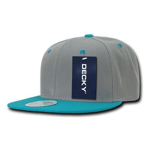 Decky Trendy Flat Bill Snapback Baseball 6 Panel Caps Hats Unisex-350-351-BLACK-