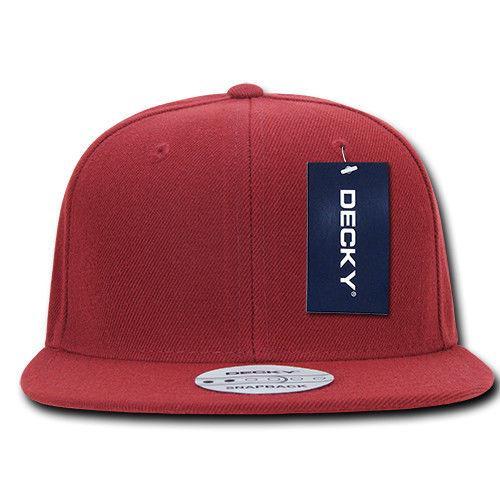 Decky Trendy Flat Bill Snapback Baseball 6 Panel Caps Hats Unisex-350-351-BLACK-