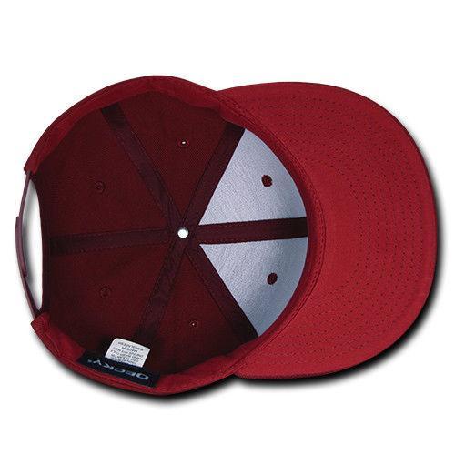 Decky Trendy Flat Bill Snapback Baseball 6 Panel Caps Hats Unisex-350-351-BLACK-