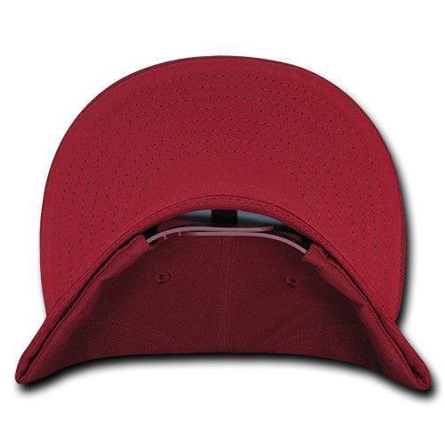 Decky Trendy Flat Bill Snapback Baseball 6 Panel Caps Hats Unisex-350-351-BLACK-