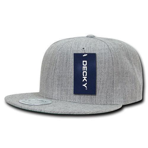 Decky Trendy Flat Bill Snapback Baseball 6 Panel Caps Hats Unisex-350-351-BLACK-