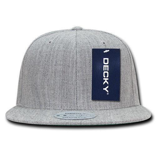 Decky Trendy Flat Bill Snapback Baseball 6 Panel Caps Hats Unisex-350-351-BLACK-