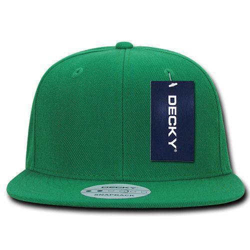 Decky Trendy Flat Bill Snapback Baseball 6 Panel Caps Hats Unisex-350-351-BLACK-