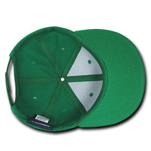 Decky Trendy Flat Bill Snapback Baseball 6 Panel Caps Hats Unisex-350-351-BLACK-