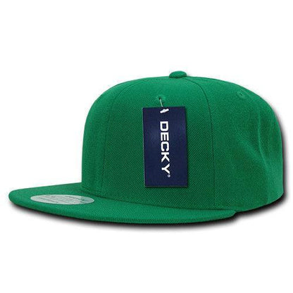 Decky Trendy Flat Bill Snapback Baseball 6 Panel Caps Hats Unisex-350-351-BLACK-