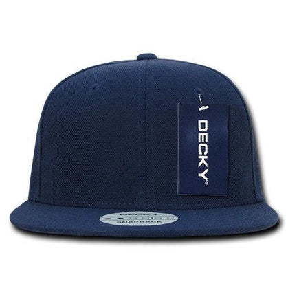Decky Trendy Flat Bill Snapback Baseball 6 Panel Caps Hats Unisex-350-351-BLACK-