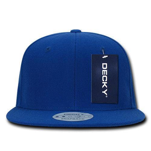 Decky Trendy Flat Bill Snapback Baseball 6 Panel Caps Hats Unisex-350-351-BLACK-
