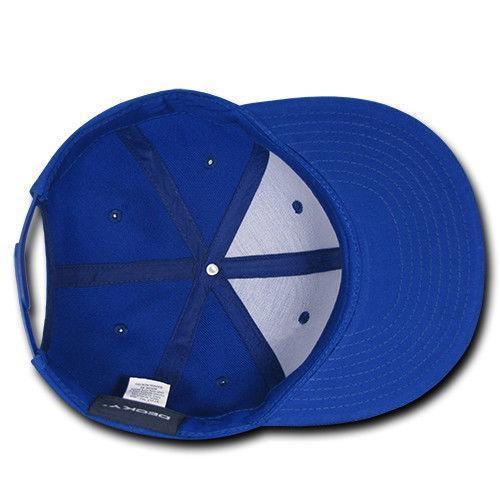Decky Trendy Flat Bill Snapback Baseball 6 Panel Caps Hats Unisex-350-351-BLACK-
