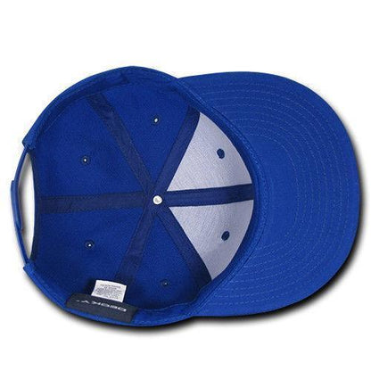 Decky Trendy Flat Bill Snapback Baseball 6 Panel Caps Hats Unisex-350-351-BLACK-