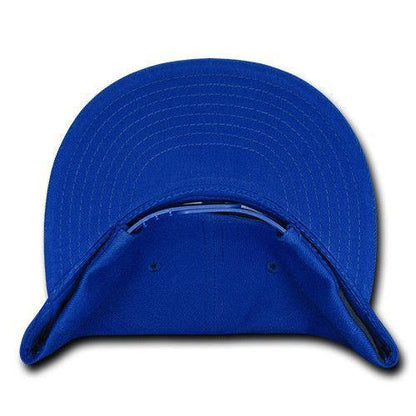 Decky Trendy Flat Bill Snapback Baseball 6 Panel Caps Hats Unisex-350-351-BLACK-