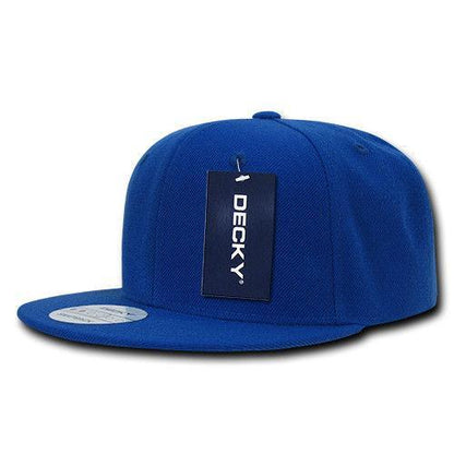 Decky Trendy Flat Bill Snapback Baseball 6 Panel Caps Hats Unisex-350-351-BLACK-