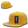 Decky Trendy Flat Bill Snapback Baseball 6 Panel Caps Hats Unisex-350-351-GOLD-