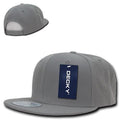 Decky Trendy Flat Bill Snapback Baseball 6 Panel Caps Hats Unisex-350-351-GREY-