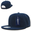 Decky Trendy Flat Bill Snapback Baseball 6 Panel Caps Hats Unisex-350-351-NAVY-