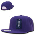 Decky Trendy Flat Bill Snapback Baseball 6 Panel Caps Hats Unisex-350-351-PURPLE-
