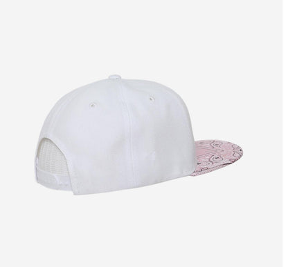 Decky Trendy Paisley Bandana Snapback Two Tone 6 Panel Flat Bill Hats Caps-Black/Black-