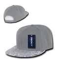 Decky Trendy Paisley Bandana Snapback Two Tone 6 Panel Flat Bill Hats Caps-Grey/Grey-