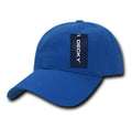Decky Two Ply Polo Washed Heavy Cotton 6 Panel Dad Caps Hats-Royal-