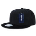 Decky Velvet Black Visor Snapback 6 Panel Flat Bill Baseball Caps Hats-Black-