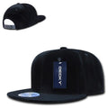 Decky Velvet Snapbacks Flat Bill 6 Panel Baseball Hats Caps Unisex-Black-
