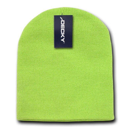 Decky Warm Winter Beanies Uncuffed Short Knit Ski Snowboard Caps Hats Unisex-KCS-Black-