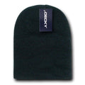 Decky Warm Winter Beanies Uncuffed Short Knit Ski Snowboard Caps Hats Unisex-KCS-Black-