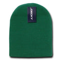Decky Warm Winter Beanies Uncuffed Short Knit Ski Snowboard Caps Hats Unisex-KCS-Forest Green-