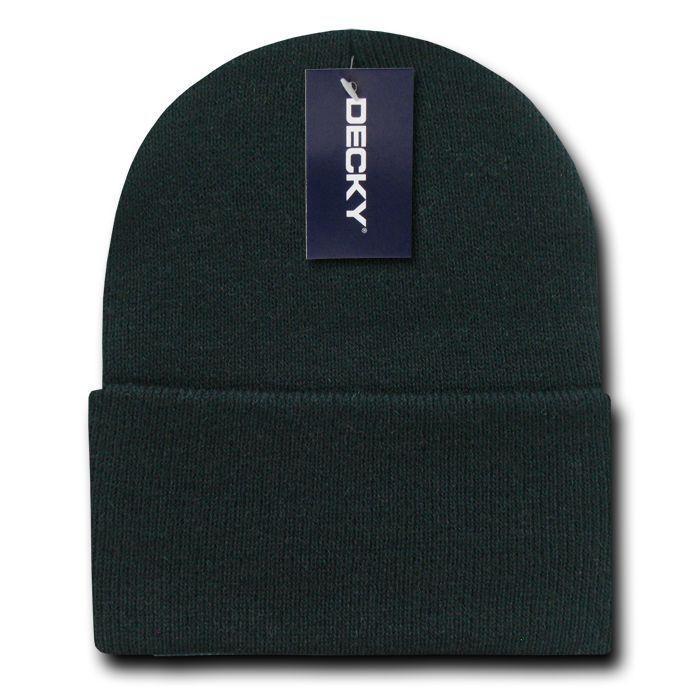 Decky Warm Winter Classic Beanies Cuffed Knit Ski Snowboard Skull Caps Hats Snug-KC-Black-