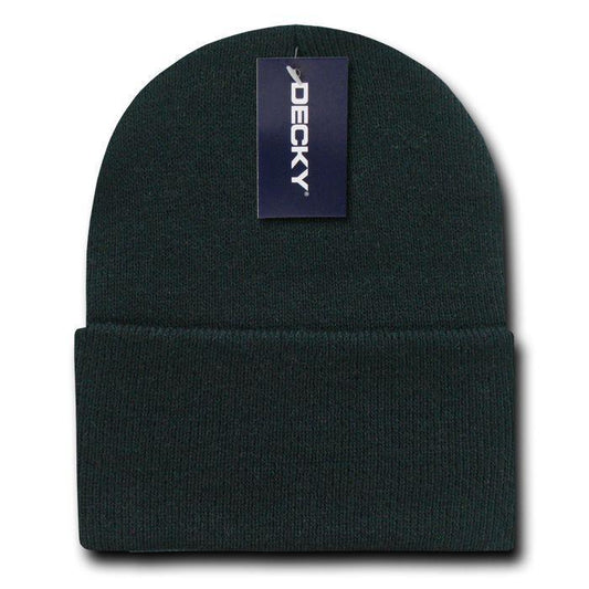 Decky Warm Winter Classic Beanies Cuffed Knit Ski Snowboard Skull Caps Hats Snug-KC-Black-