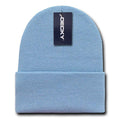 Decky Warm Winter Classic Beanies Cuffed Knit Ski Snowboard Skull Caps Hats Snug-KC-Light Blue-