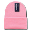 Decky Warm Winter Classic Beanies Cuffed Knit Ski Snowboard Skull Caps Hats Snug-KC-Pink-
