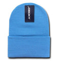 Decky Warm Winter Classic Beanies Cuffed Knit Ski Snowboard Skull Caps Hats Snug-KC-Sky-