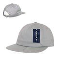 Decky Washed Cotton Relaxed Crown Flat Bill Hip Dad Style Strapback Hats Caps-Gray-